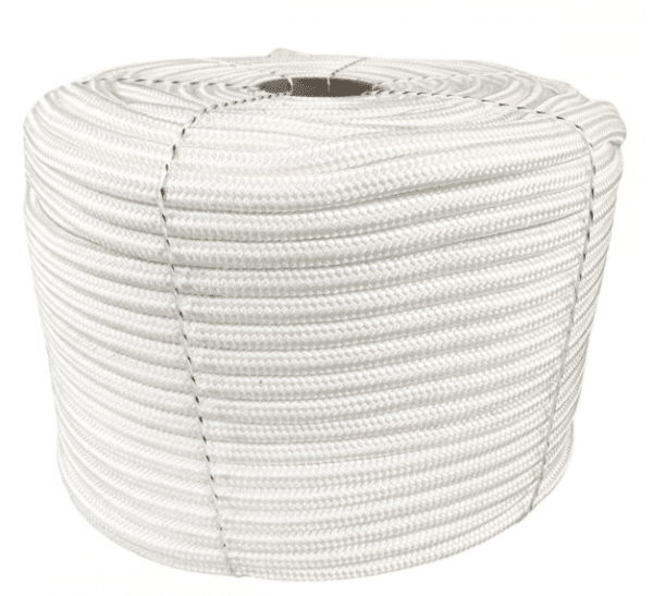 Corda trançada branca acinzentada 8 mm x 110 metros